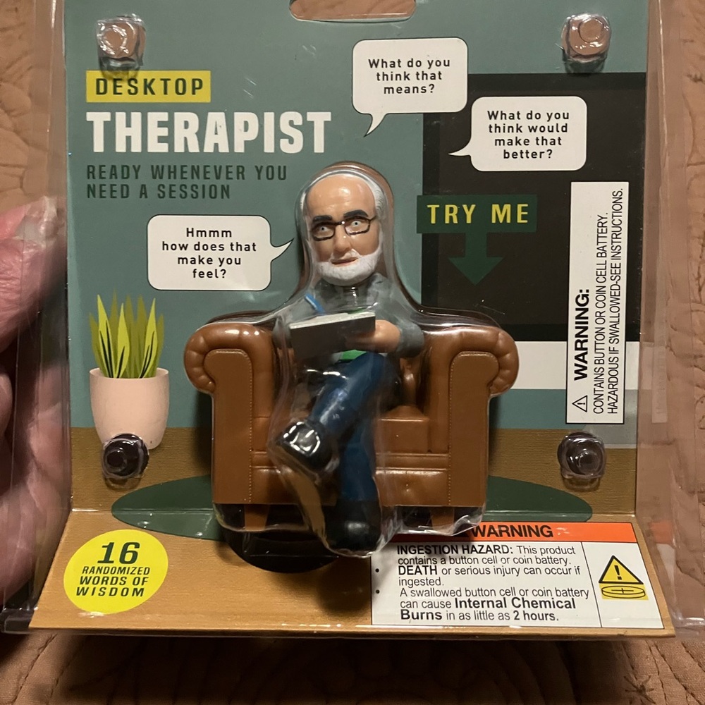 Marshalls Brown and Gray Desktop Talking Therapist Figurine